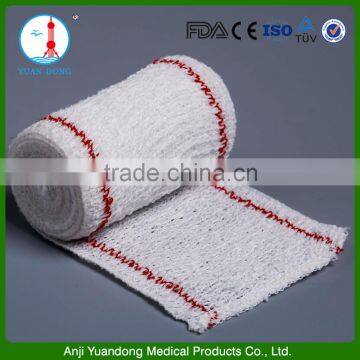 YD 3001 Medical crepe elastic bandage bleached(Red line)