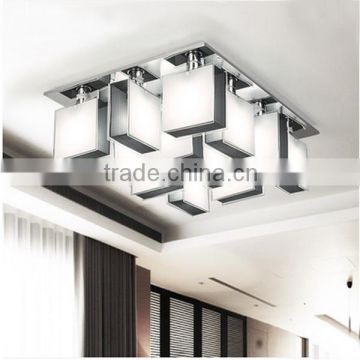 modern stainless steel glass hotel ceiling light ceililng lamp surface mounted led ceiling light