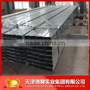 hot sales gi square steel pipes 45-55g/m2 zinc coating gp pipes