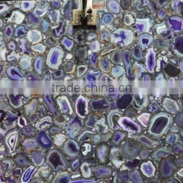 semi precious purple agate slab