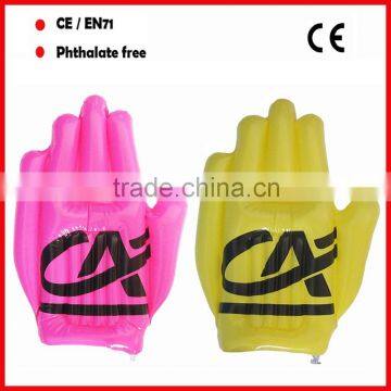 Advertising PVC Inflatable Cheering Hand ,inflatable Finger Hand With Custom Logo Belgium Inflatable Hand for Promotion photo-2