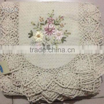 Floral Lace Tablecloths- Assorted Sizes- White And Cream photo-3
