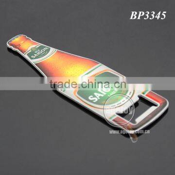 Vietnam Saigon Souvenirs Promotion Beer Bottle Shaped Printing Stainless Steel Metal Beer Opener Custom photo-3