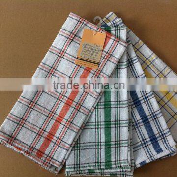 cotton/polyester plain weave check tea towel TY222