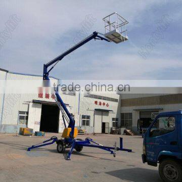 articulated trailer with arm lift hydraulic drives china hydraulic jack lifting equipment construction towable spider boom lift