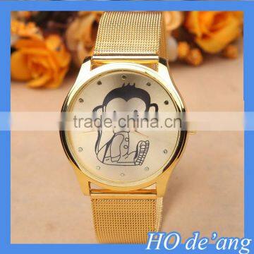 HOGIFT 2016 geneva gold women watch/business men's watch