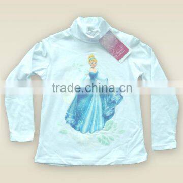 Cotton Roll-neck Long Sleeve Girl T-short Sublimation Print OEM/ODM Top Brand photo-6