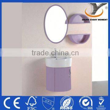 Special Shape PVC 2014 wall mounted bathroom cabinet