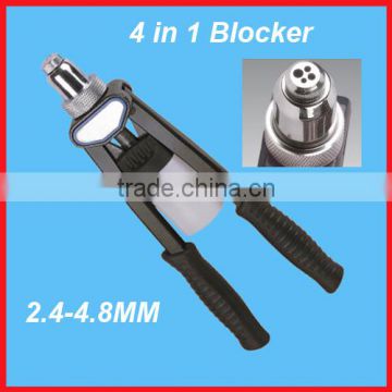 4 in 1 Head DOUBLE HAND MANUAL RIVETER Easy Change Head Size