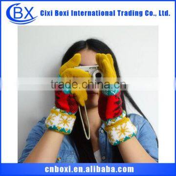 2014 Best sale Christmas gift custom wholesale fashion winter gloves for women overstocks