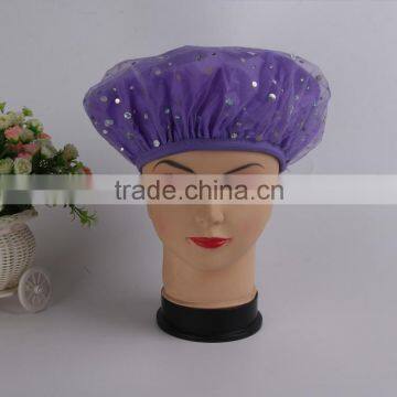 paillette shining shower cap mesh material bath cap