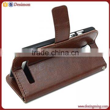 Customize magnetic wallet leather flip cover case for HTC Desire 500