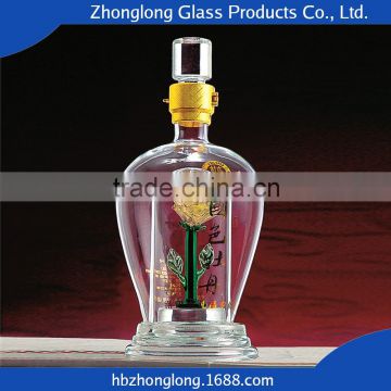 Famous Brand Good Quality Transparent Antique Glass Wine Bottle