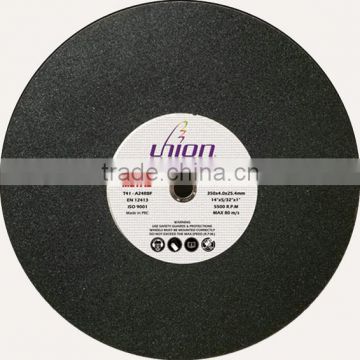 14 inch 355X3X25.4 mm FLAT cutting disc for metal/steel/ INOX