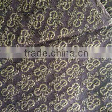 logo jacquard fabric polyester fabric