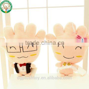 New design Palm shaped plush doll toy with lover