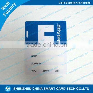 High quality! Best selling product signature panel PVC card plastic clear luggage tag