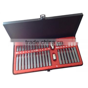 40 Piece Torx Star Spline Hex Socket Bit Set. 3/8 and 1/2 Drive