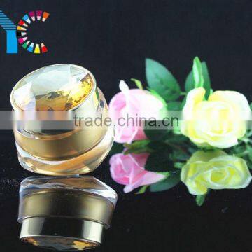 Transparent Round Dimand Cap Acrylic Cosmetic Plastic Cream Jars