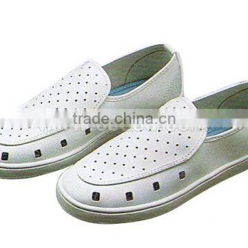 ESD Antistatic Sturdy Leather Shoes with Holes Work Safety Leather Shoes