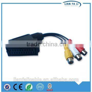 cheap and fine 21 pin scart to 3 rca cable scart scart to dvi cable