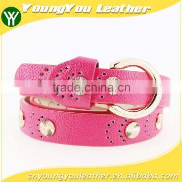 2015 Women's Fashion pu Studded Beads Belt for Jeans With Metal Beads in Yiwu