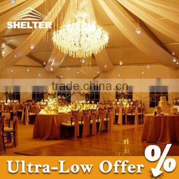 Weddiing tent with used banquet chairs for sale