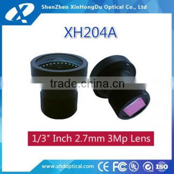 Factory price megapixel 1/3 inch F1.8 2.7mm m12 automotive lens for car recorder