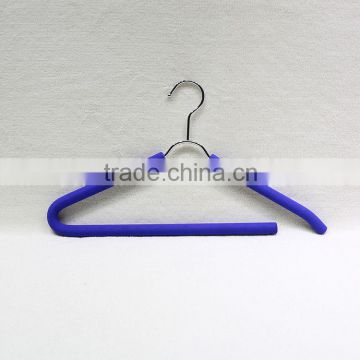 used clothes hanger anti-slip velvet hangers wholesale metal clothes hanger