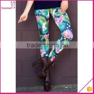 Fresh Style High Waist Various Floral wholesale custom printed leggings Leggings for Women Fitness