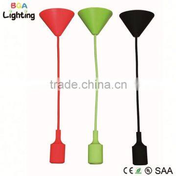 E27 Socket Silicone Hanging Lamp Parts With Weaving Wire