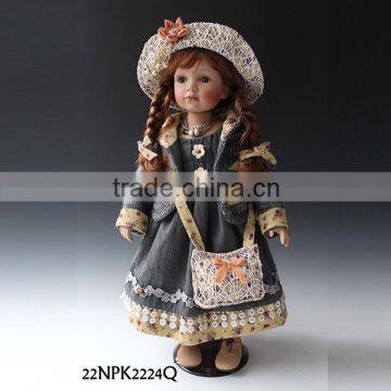 Lifelike collection dolls 12inch russian ceramic porcelain doll