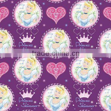 super soft cinderella print coral fleece fabric