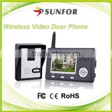 Alibaba hot sales 2.4GHz digital frequency hopping and encryption technology wireless peephole camera video door viewer