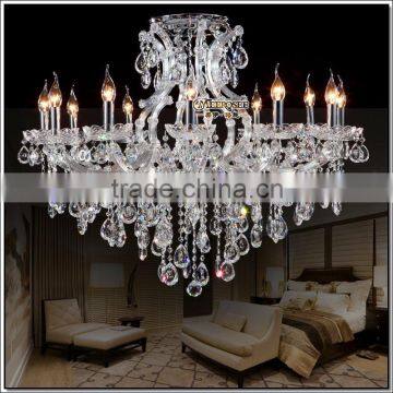 Best selling clear crystal chandelier Deckenleuchten big glass chandelier crystal light fitting free shipping with 13 lights