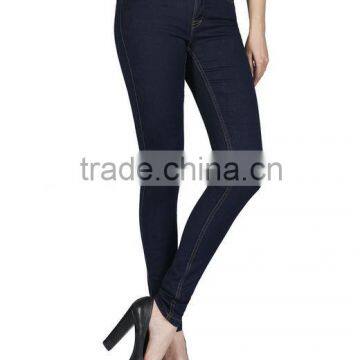 Manufactory China Ultimate Design women Skinny Fitness Indigo Denim Jeans for women stretchy dark blue jeans pants