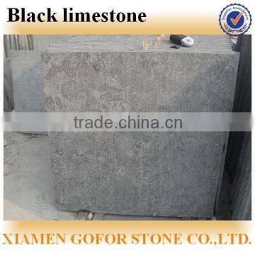 Black limestone tiles flamed