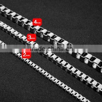 High Quality Hipster Stainless Steel Box Chain Necklace Wholesale photo-2