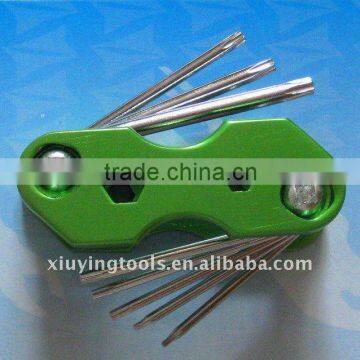 TOP folding hex key set( CRV steel)