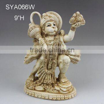 Polyresin Hindu God Idols Indian Puja Statue- Flying Hanuman