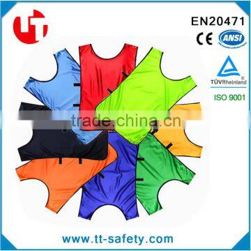 oxford colorful adjustable elastic sides basketball scoccer vest for teens teenagers