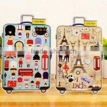 Cartoon Shape Pvc Paper Stickers for Promotional Gift/luggage Sticker