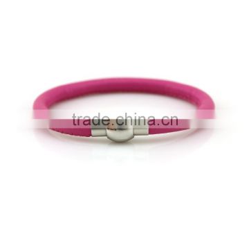 Single Wrap Women Bracelets Italian Simple Style Sheepskin Leather Bracelets for Women in Various Colors