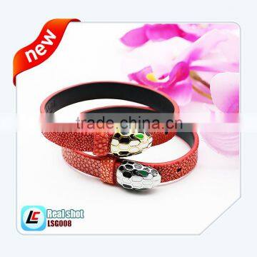 Fashion Brand Devil Rays leather bangle for men and women