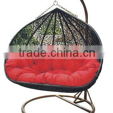 Outdoor rattan swing basket hanging chair cheap patio swing