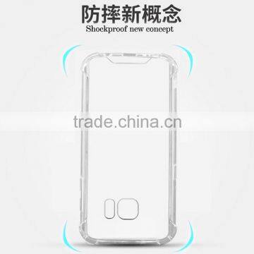 Mobile phone cover Crystal Transparent TPU back cover for samsung j7