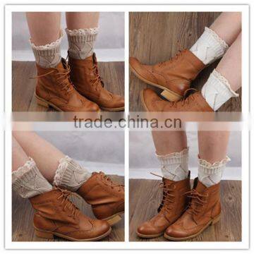 Winter leg warmer,cute lace ankle sock,lady sock,wholesale lace boot socks