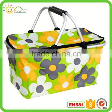 The new fashion leisure environment for a picnic basket folded supermarket shopping basket