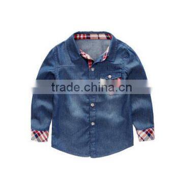 Factory wholesale custom fancy cotton jeans children'shirts and tops