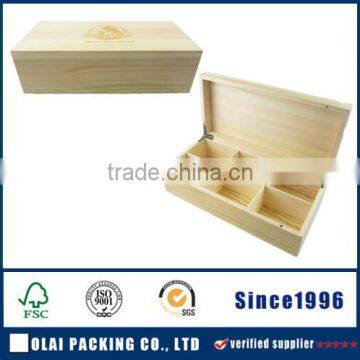 Hot sale high quality unique natural bamboo blue tea box size with 6 compartments